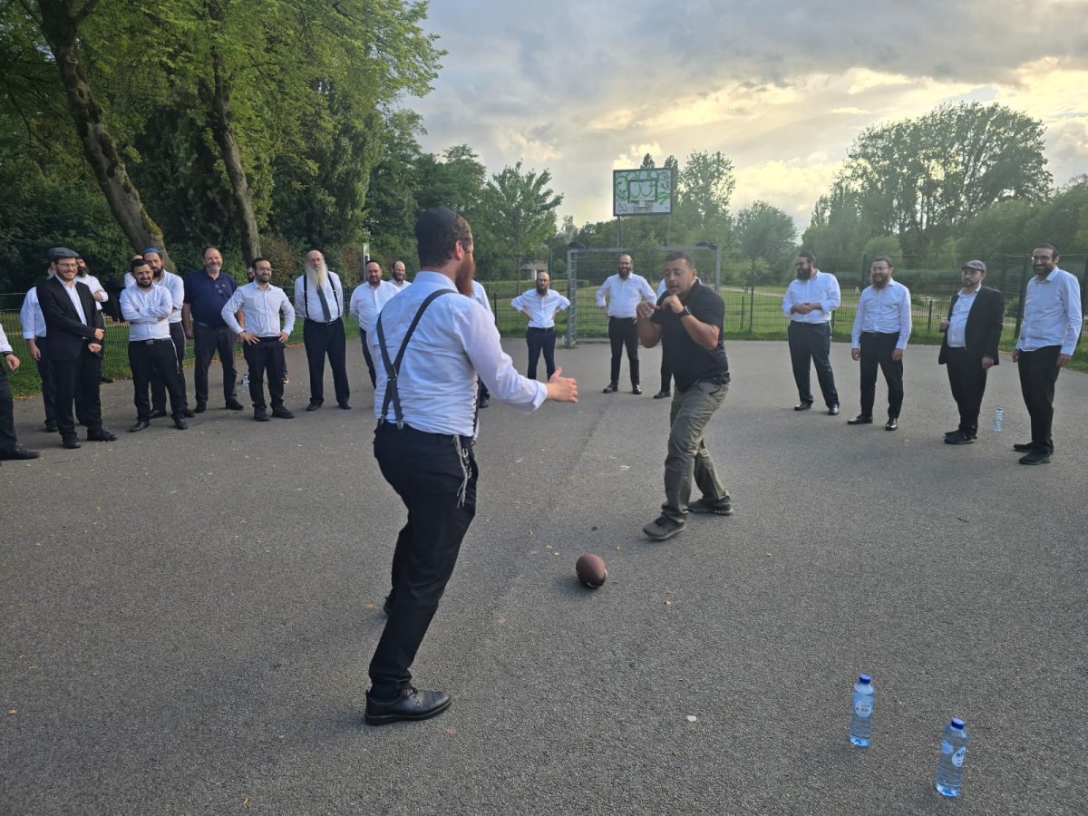 European rabbis practice Krav Maga techniques in a self-defense seminar organized by RCE