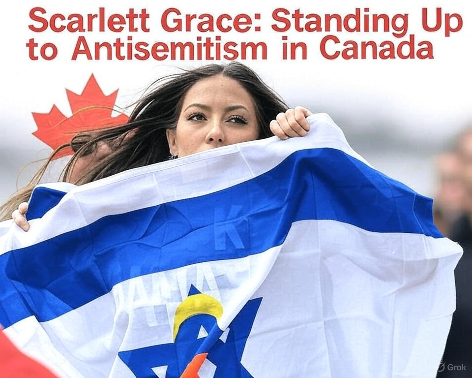 Scarlett Grace has spoken out against antisemtisim in Canada in a fearless and public way.