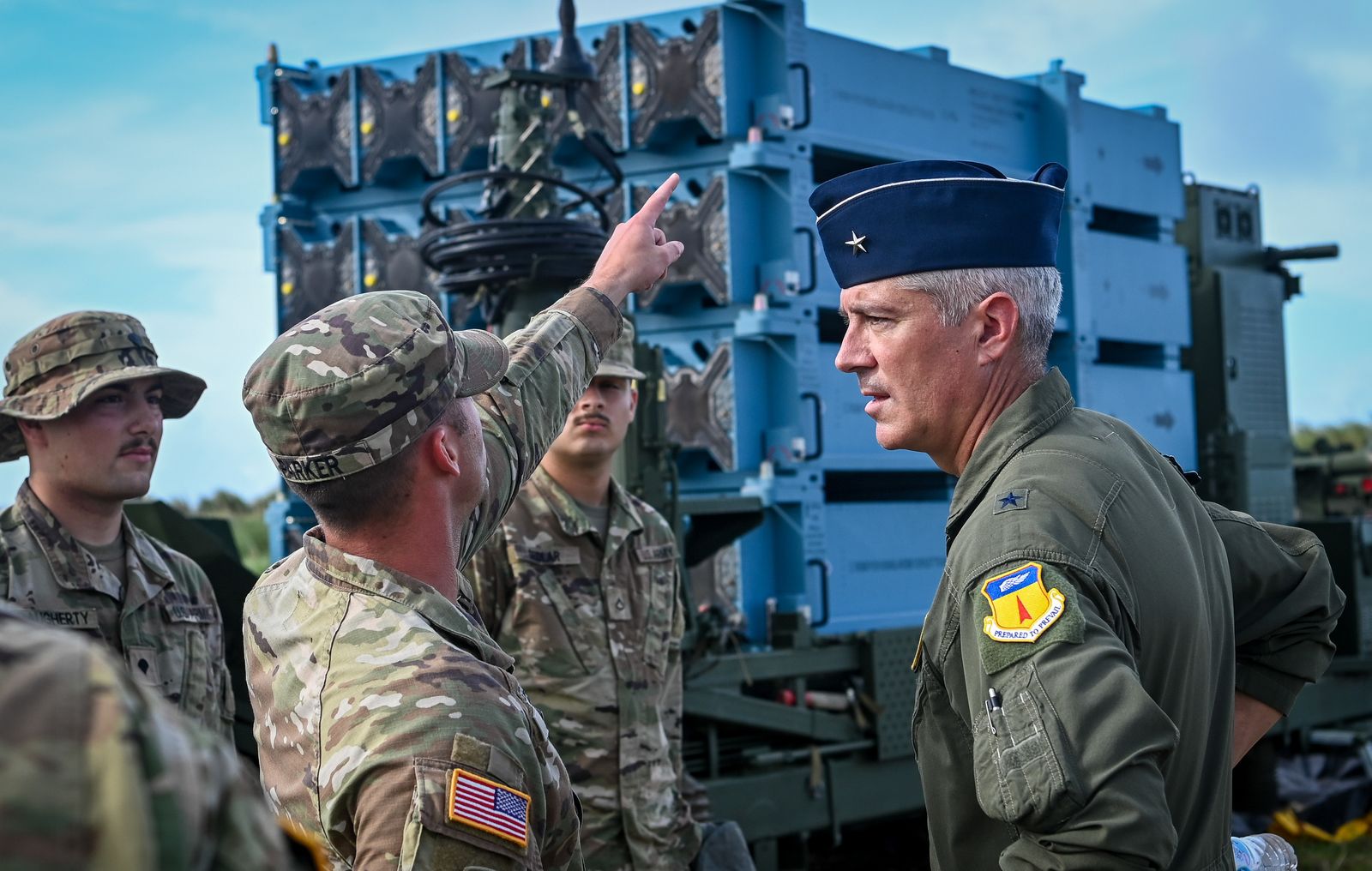 American Army personal deploying a shipment of the Iron Dome.